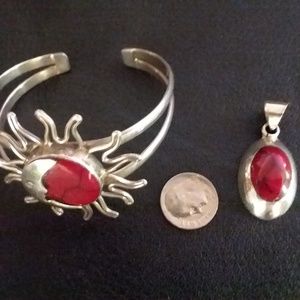 Sun and moon bracelet is 32 gr pendant set 925